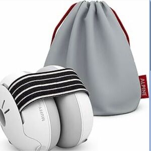 Alpine Muffy Baby & Toddler Ear Protection Earmuffs White EUC